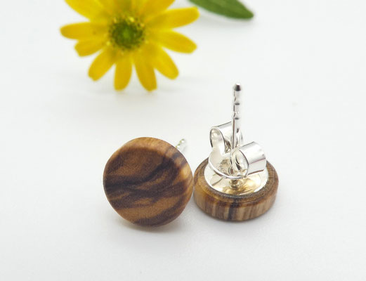 Ohrstecker aus Olivenholz