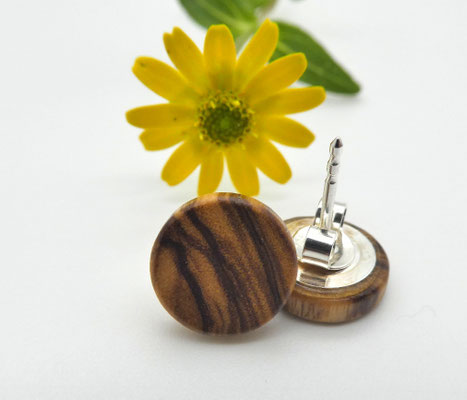 Holzohrstecker aus Olivenholz 10 mm