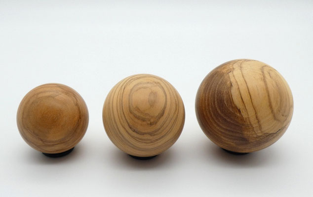 3 Holzkugeln aus Olivenholz
