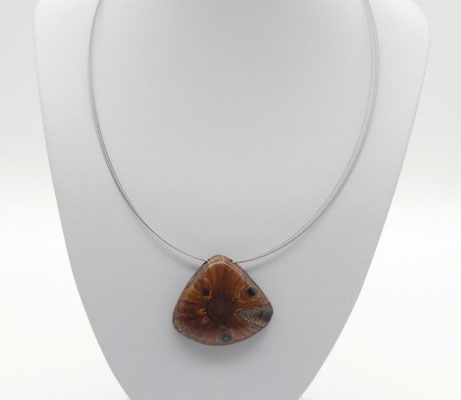 Anhänger aus einem Banksia-Zapfen & Edelstahlcollier