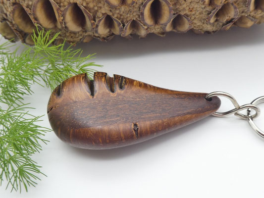 Schlüsselanhänger-Handschmeichler aus einem Banksiazapfen