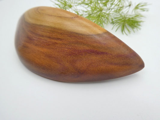 Haarspange aus Holz - Zwetschge & mittelgroße Klammer