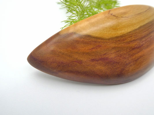 Haarspange aus Holz - Zwetschge & mittelgroße Klammer