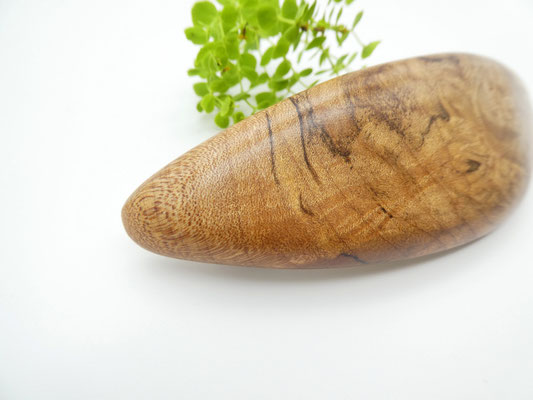 Haarspange aus Ahornmaserholz + große Klammer