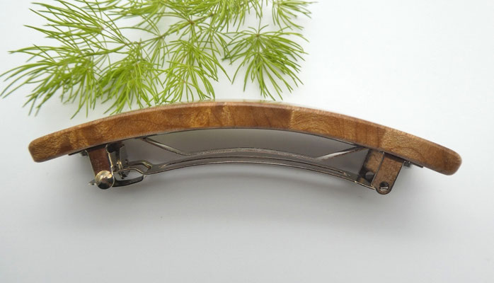 Haarspange aus Holz - Ahornmaser & mittelgroße Klammer