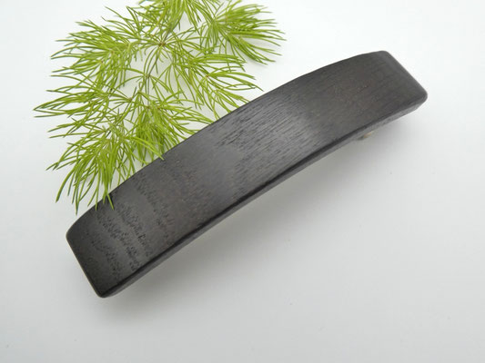 Haarspange aus Holz - Mooreiche & mittelgroße Klammer