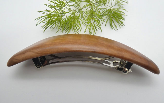 Haarspange aus Holz - Apfelholz & mittelgroße Klammer