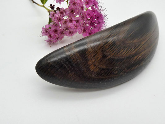 Haarspange aus Mooreiche & mittelgroße Klammer