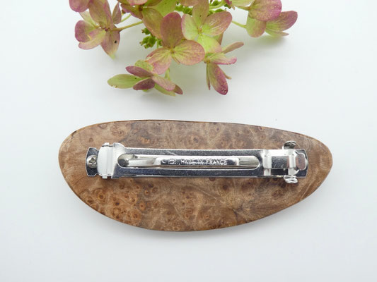 Haarspange aus Ahornmaser & kleine Klammer