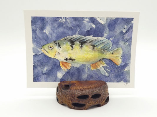 Kartenhalter/Wechselrahmen aus einem Banksiazapfen