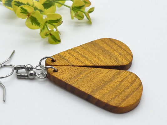 Ohrringe aus  Holz - Perückenstrauch