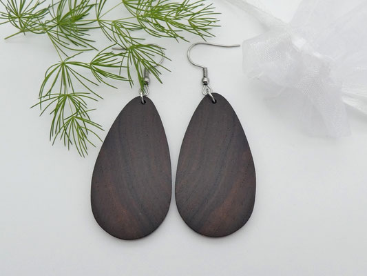 Ohrringe aus Holz - NussbaumOhrringe aus Holz - Nussbaum