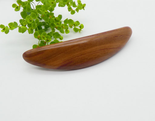 Haarspange aus Holz - Zwetschge & große Klammer