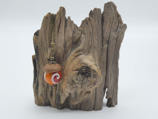 Naturschmuck-Anhänger mit Eichel & Shiva-Auge