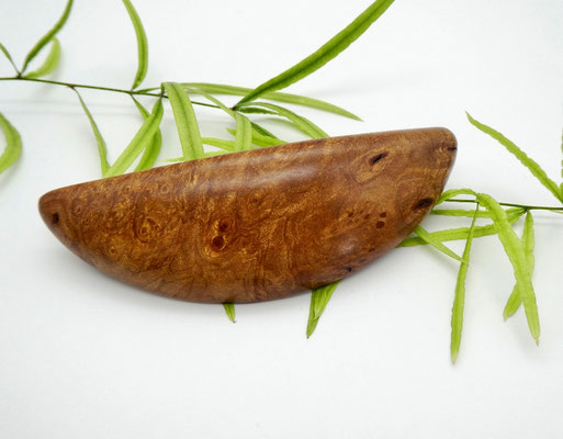 Haarspange aus Ahornmaser & große Klammer