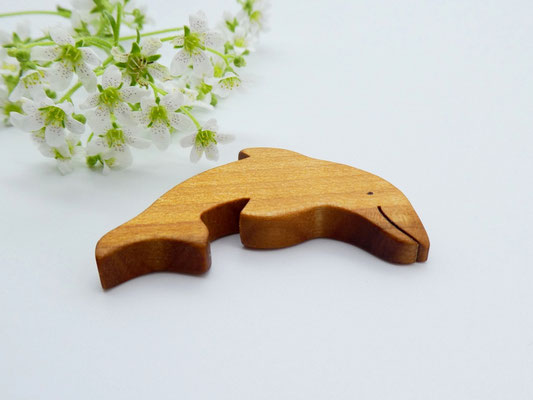 Magnet - Delfin aus Kirsche