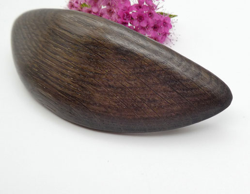 Haarspange aus Mooreiche & mittelgroße Klammer