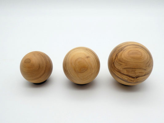 3 Holzkugeln aus Olivenholz