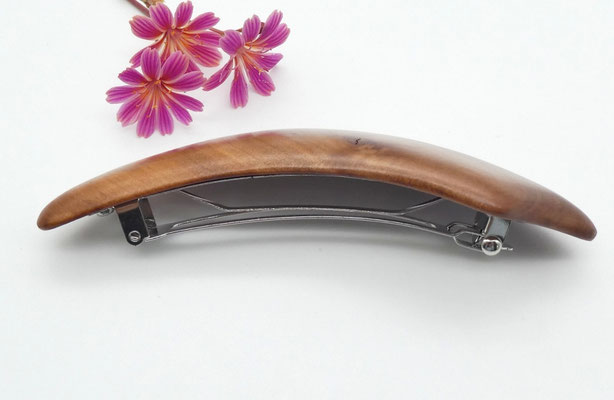 Haarspange aus Holz - Apfelbaum & große Klammer