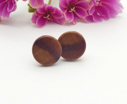 Ohrstecker aus Apfelbaum 10 mm