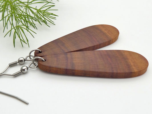 Ohrringe aus Holz - Zwetschge