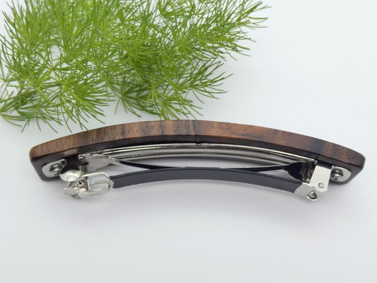 Haarspange aus Holz - Nussbaumwurzel & große Klammer