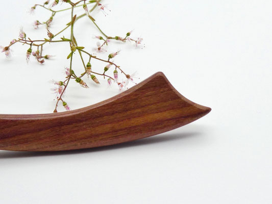 gebogener Haarstab aus Holz - Zwetschge