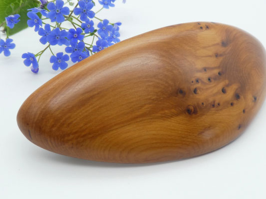 Haarspange aus Eibenmaser & große Klammer