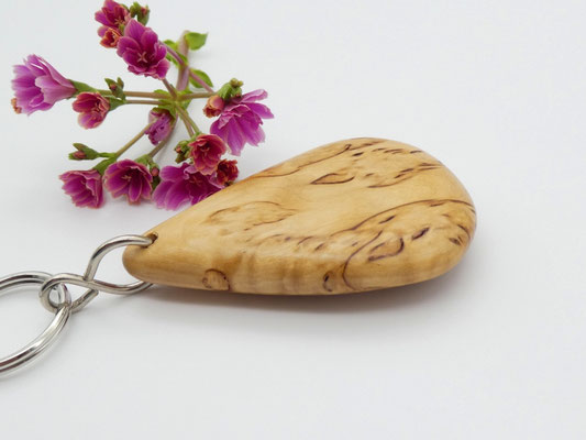 Schlüsselanhänger aus Holz - karelische Birke (Eisbirke)