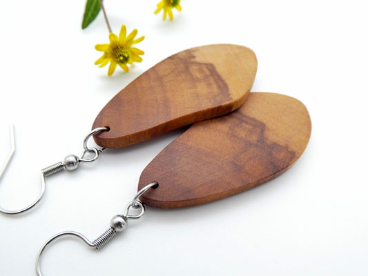 Ohrringe aus Holz - Apfelbaum