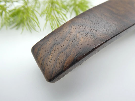 Haarspange aus Holz - Nussbaumwurzel & mittelgroße Klammer
