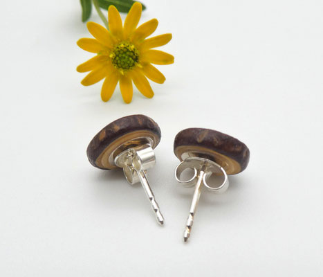 Ohrstecker aus Lärche 9 mm