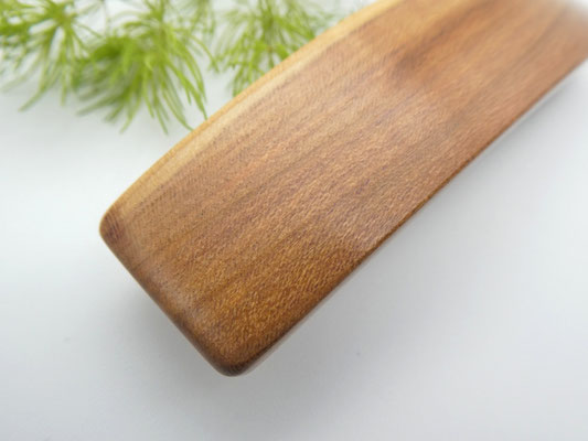Haarspange aus Holz - Zwetschgenholz & mittelgroße Klammer