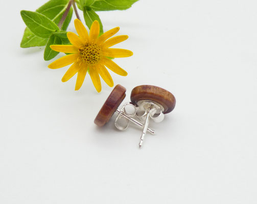 Ohrstecker aus Apfelbaum 10 mm