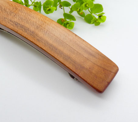 Haarspange aus Holz - Zwetschge & große Klammer