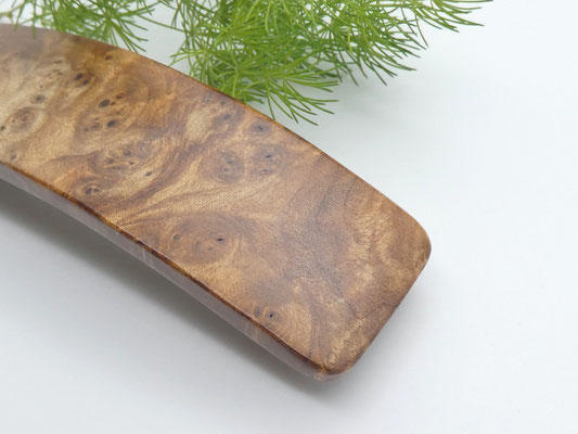 Haarspange aus Holz - Ahornmaser & große Klammer