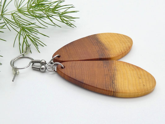 Ohrringe aus Holz - Eibe