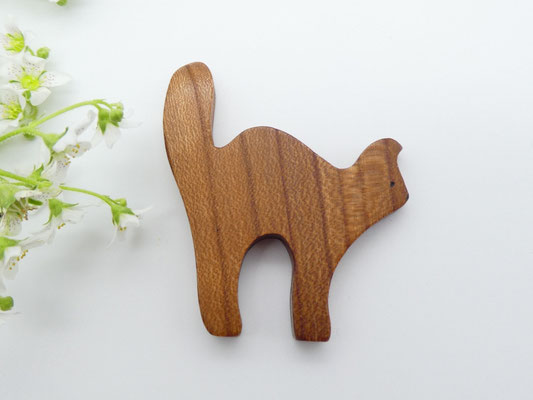 Katze Magnet aus Ulme