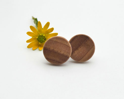 Ohrstecker aus Apfelbaum 10 mm