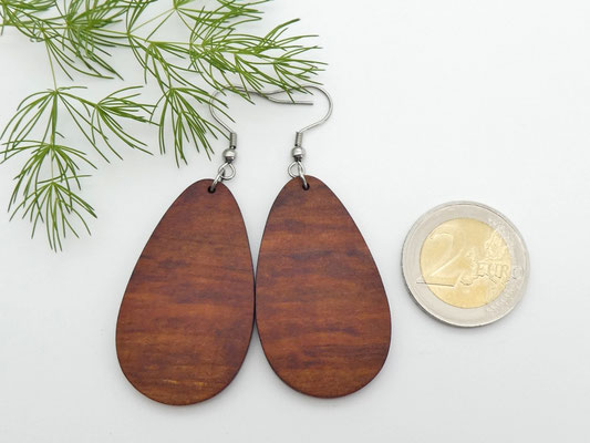 Ohrringe aus Holz - Birne