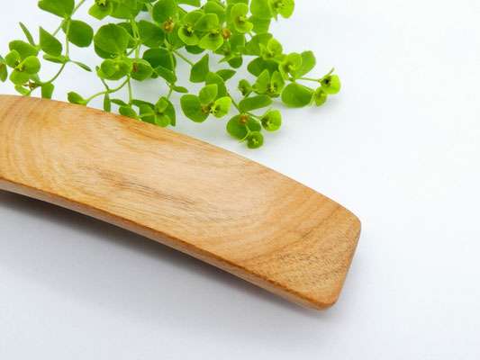 Haarspange aus Holz - Kirsche & große Klammer