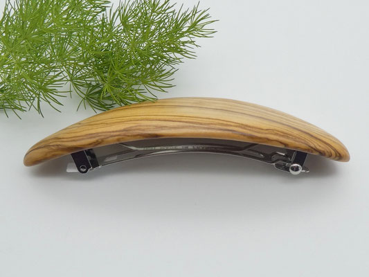 Haarspange aus Holz - Olivenholz & große Klammer