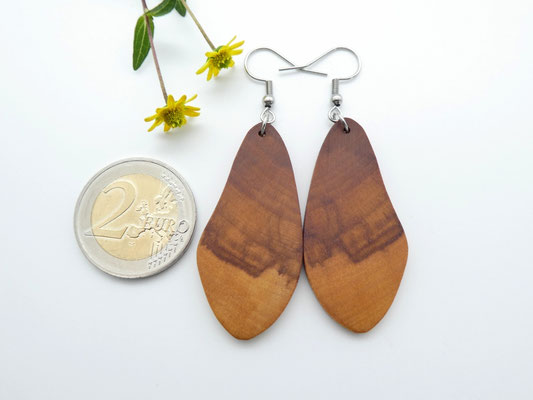 Ohrringe aus Holz - Apfelbaum