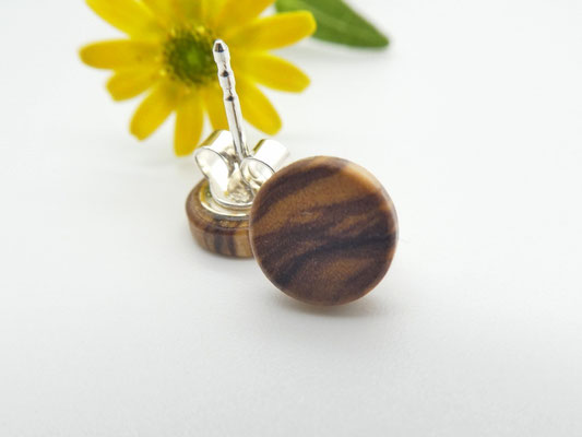 Ohrstecker aus Olivenholz