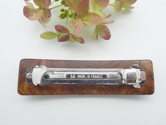 Haarspange aus Ulmenmaser & kleine Klammer