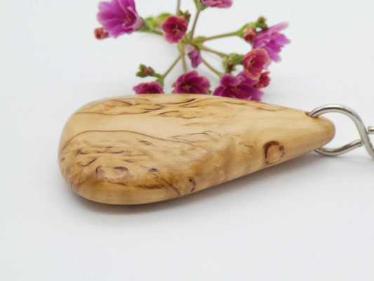 Schlüsselanhänger aus Holz - karelische Birke (Eisbirke)