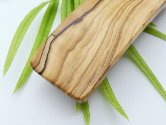 Haarspange aus Holz - Olivenholz & mittelgroße Klammer