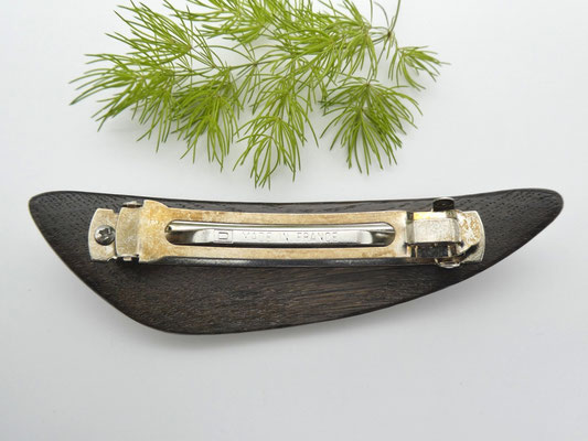 Haarspange aus Holz - Mooreiche & mittelgroße Klammer