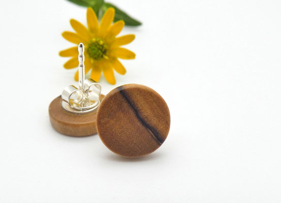 Ohrstecker aus Olivenholz 10 mm