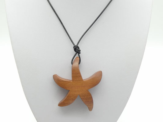 Seestern-Anhänger aus Holz - Zwetschge